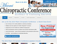 Tablet Screenshot of miamichiropracticconference.org